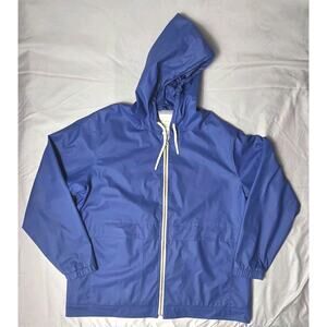 Weatherproof Vintage Men's Hooded Rain Jacket - Blue - Size XL - Full Zip